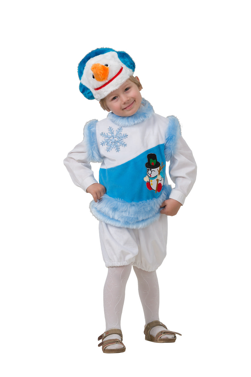 Новогодний костюм снеговика 28 (4-5 лет) - фото 1 - id-p9071412