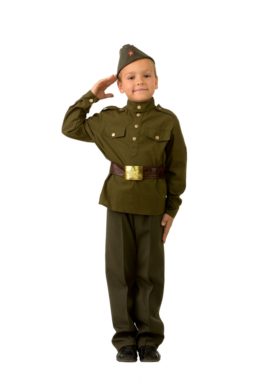 Костюм русского солдата для мальчика 28 (4-5 лет) - фото 1 - id-p9072176
