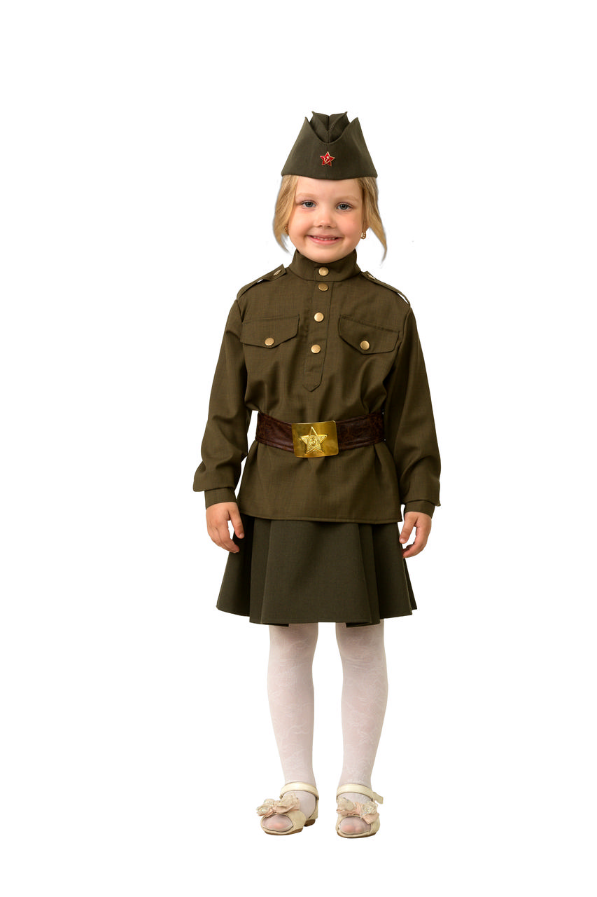 Военный костюм для девочки 28 (4-5 лет) - фото 1 - id-p9072182