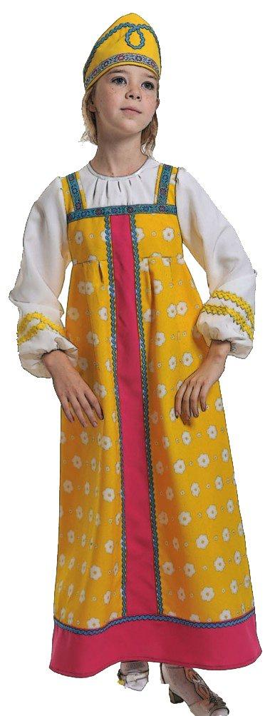 Сказочный костюм Аленушки в желтом 30-32 (5-8 лет) - фото 1 - id-p9072448