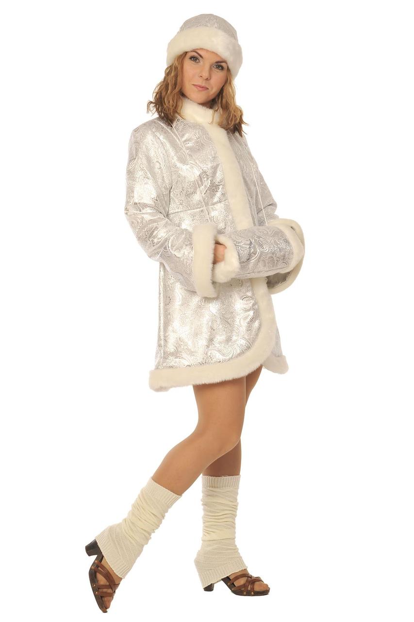 Серебристый костюм Снегурочки мини M (46-48) - фото 1 - id-p9072626