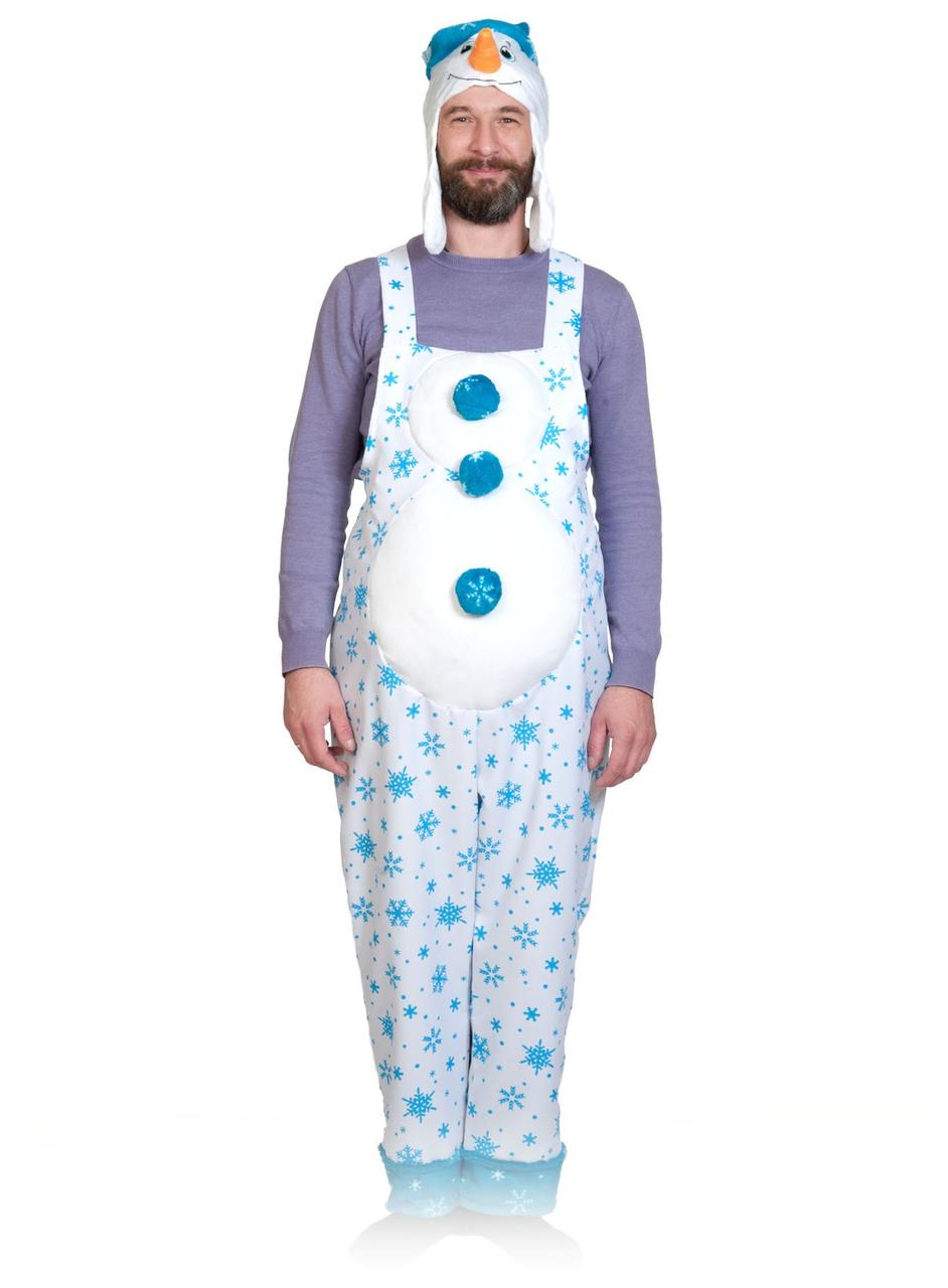 Взрослый костюм снеговичка M-L (48-52) - фото 1 - id-p9072844