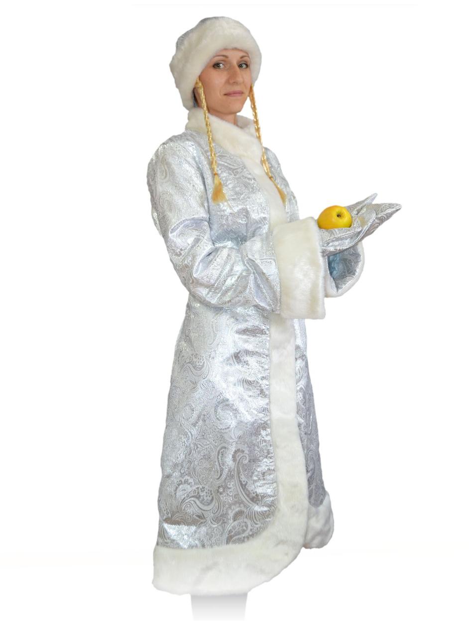 Взрослый серебряный костюм Снегурочки M (46-48) - фото 1 - id-p9072848