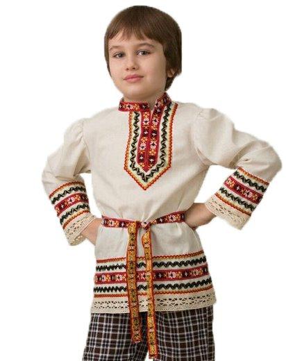 Славянский костюм Рубашка вышиванка 28 (4-5 лет) - фото 1 - id-p9073094