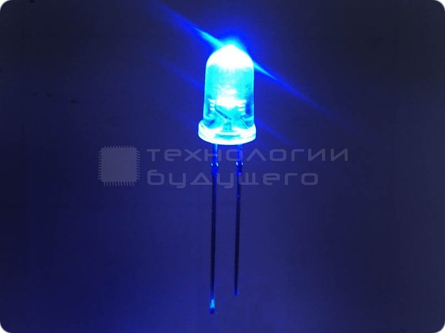 Светодиод 5mm blue 30 - фото 1 - id-p13332