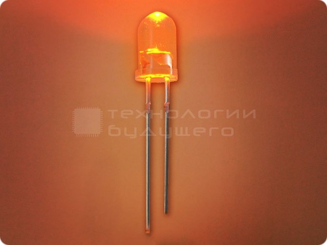 Светодиод 5mm orange 30 - фото 1 - id-p69579