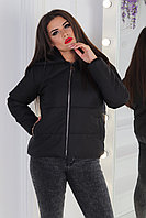 Женская весенне-осенняя куртка-ранец на синтепоне с внутренними лямками, норма и батал большие размеры