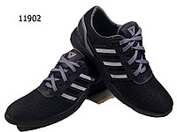 Кроссовки черные сетка на шнуровке (11902) 40