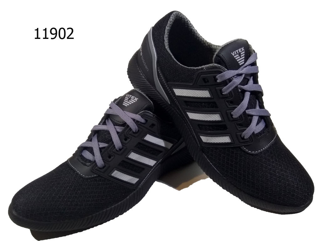 Кроссовки черные сетка на шнуровке (11902) 40 - фото 1 - id-p9099322