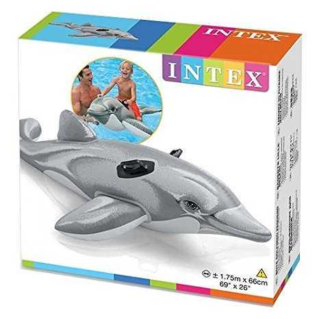 Intex Детский надувной плотик 58535 NP (6) "Дельфин" размером 175х66см, от 3 лет - фото 1 - id-p9132516
