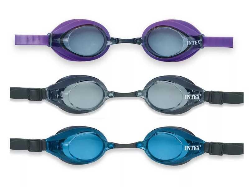 Intex Очки для плавания 55691 (12) 3 цвета, от 8 лет - фото 1 - id-p9132645