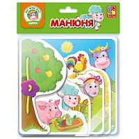 Гр Игра-развивашка «Манюня. Ферма» рус. VT 2222-01 (14) "Vladi Toys"