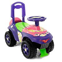 Гр Каталка-толокар Автошка музыкальный (1) 0142/U/11 "ФЛАМИНГО"