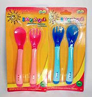 Гр Набор "Ложечка и вилочка" хамелеон 127 (10) 2 цвета, "ЗАБАВА"