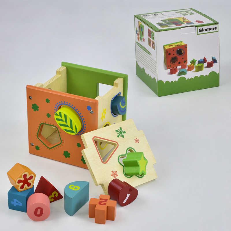 Деревянная игра Куб-сортер С 29380 (18) в коробке - фото 1 - id-p9135572