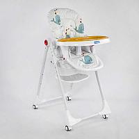 Детский стульчик для кормления JOY К-89520 (1) "Рыбки" цвет белый, в коробке