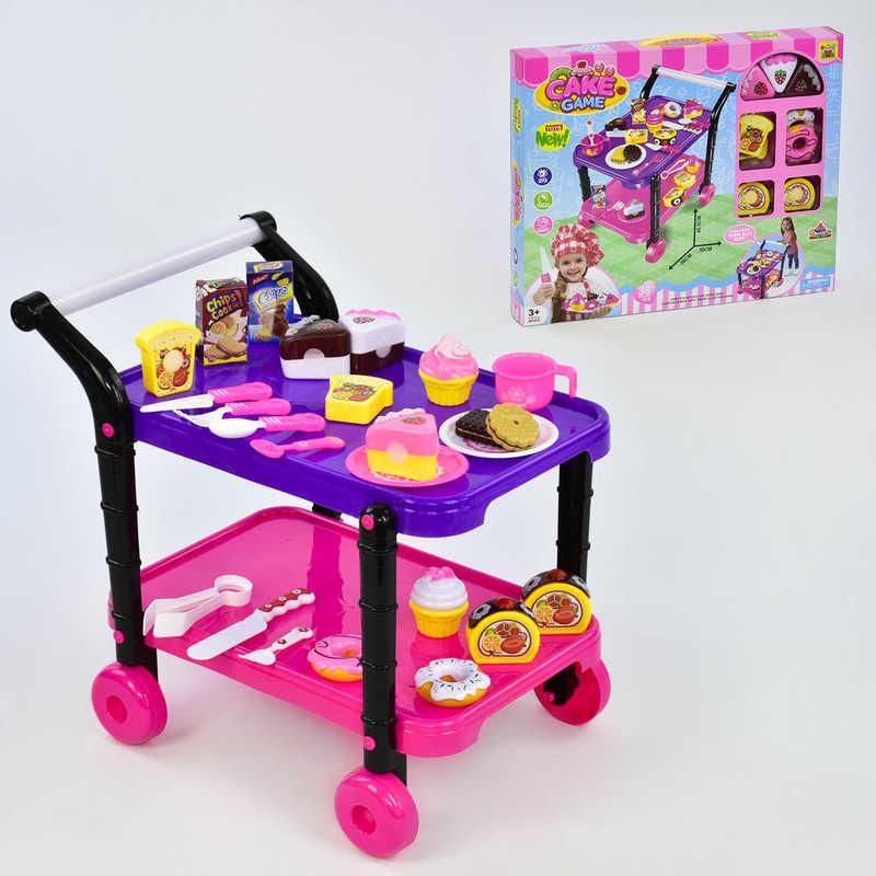 Игровой набор "Сладости" 36778-90 (24) с сервировочным столиком, продукты на липучках, в коробке - фото 1 - id-p9135809