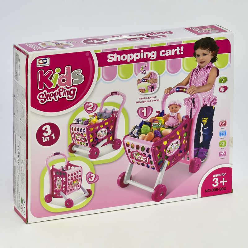 Игровой набор 008-902 "Супермаркет" (10) тележка с продуктами, играет мелодия, светится, в коробке - фото 1 - id-p9135814