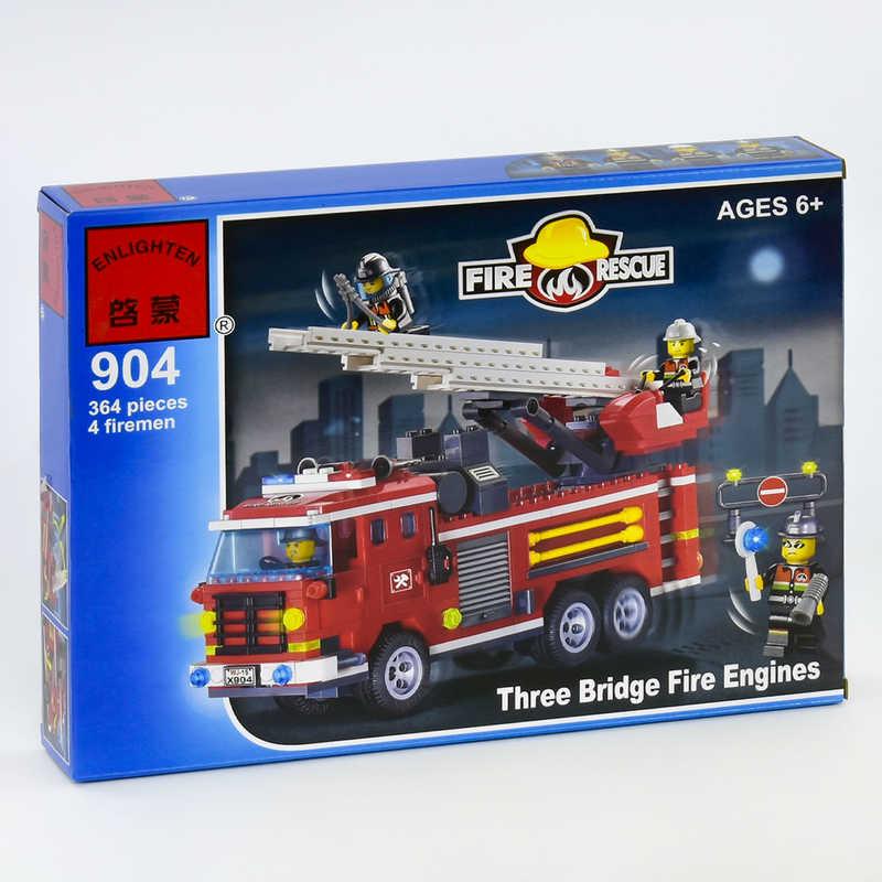 Конструктор Brick 904 (36) "Пожарная машина", 364 дет, в коробке СОБРАННЫЙ - фото 1 - id-p9136427