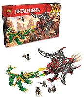 Конструктор Jemlou Ninja Legend 20015 (12) Битва драконов, 1005 деталей, в коробке
