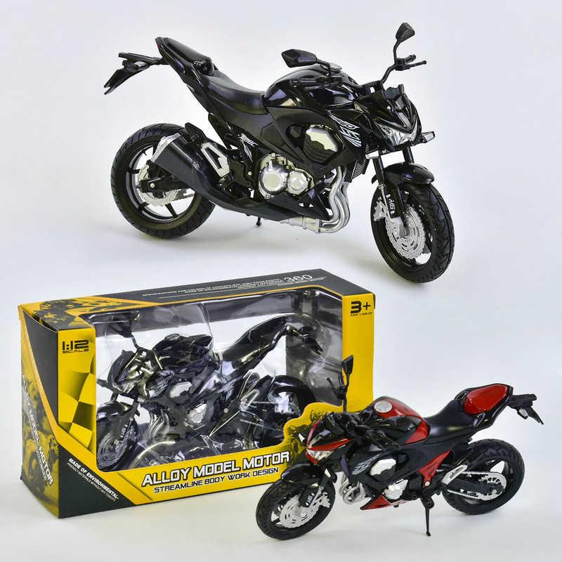 Мотоцикл металлопластик НХ 789-1 (144) 2 цвета, в коробке - фото 1 - id-p9137050