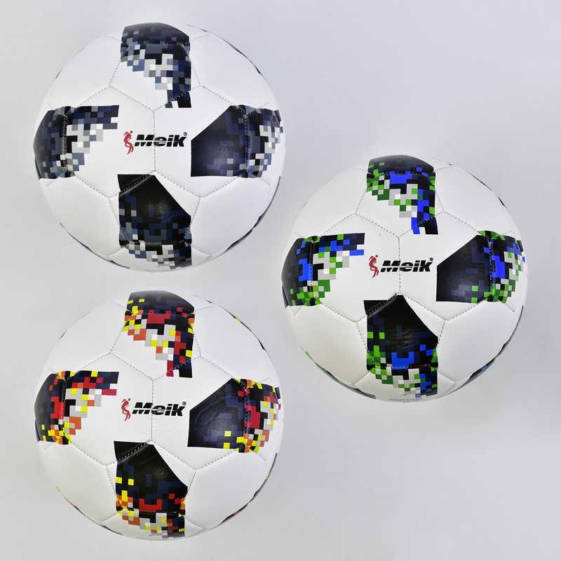 Мяч футбольный С 34187 (60) 340 грамм, материал - мягкий PVC, 3 вида - фото 1 - id-p9137333