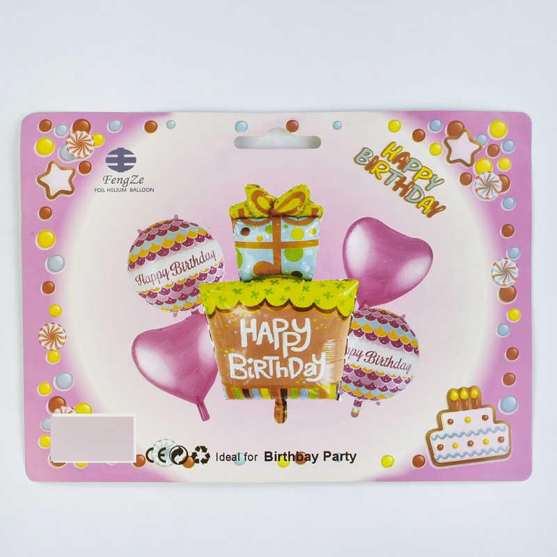 Набор фольгированных шаров День Рождения C 31799 (300) в пакете - фото 1 - id-p9137810