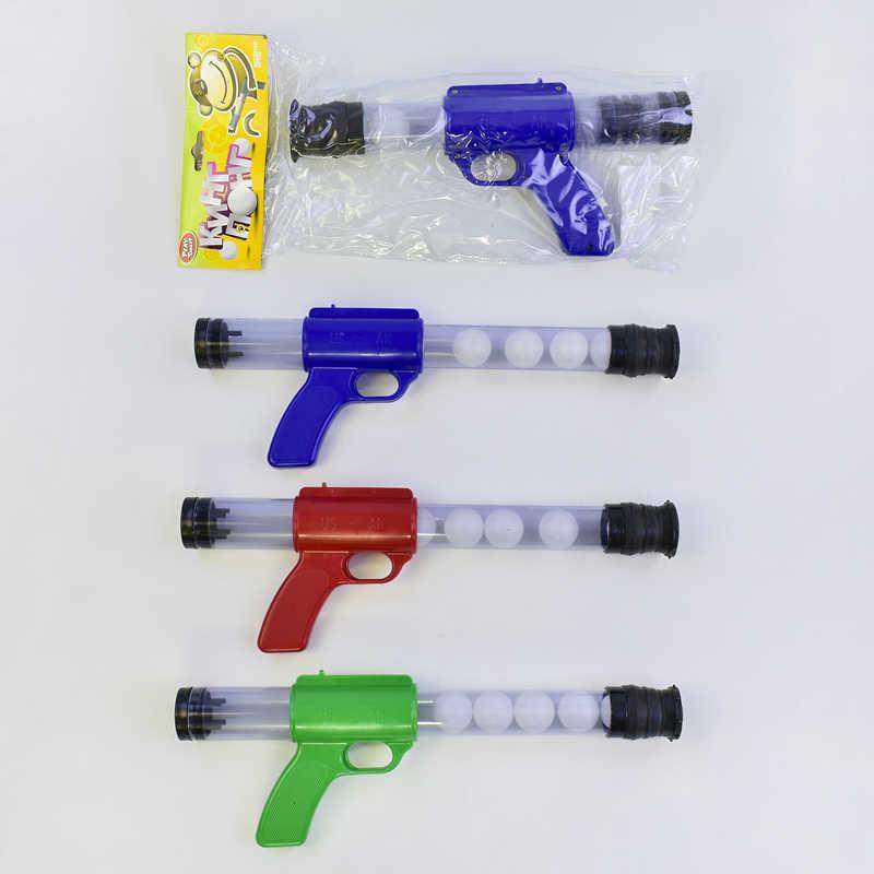 Пистолет пинг-понг 1055 (72/2) помповый, 3 цвета, в кульке - фото 1 - id-p9137926