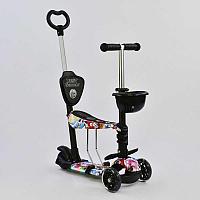 Самокат 5в1 61080 (1) Best Scooter, АБСТРАКЦИЯ, PU колеса, ПОДСВЕТКА ПЛАТФОРМЫ И КОЛЕС, в коробке