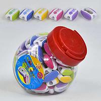 Точилка 0597 (4800) /ЦЕНА ЗА 1ШТ/ 80шт в колбе, 5 цветов