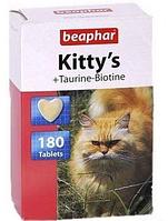 Витамины Беафар для кошек Киттис таурин+биотин №180 (сердечки)