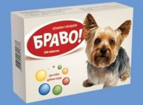 Витамины Браво таблетки №300 для малых собак - фото 1 - id-p9152298