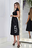 Красивая молодежная плиссированная юбка миди, реплика Валентино, норма и батал большие размеры