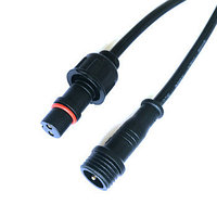 Dilux - Комплект соединительный кабель WP Cable 2pin (2 jack) Mother + Father , Папа + Мама Черный