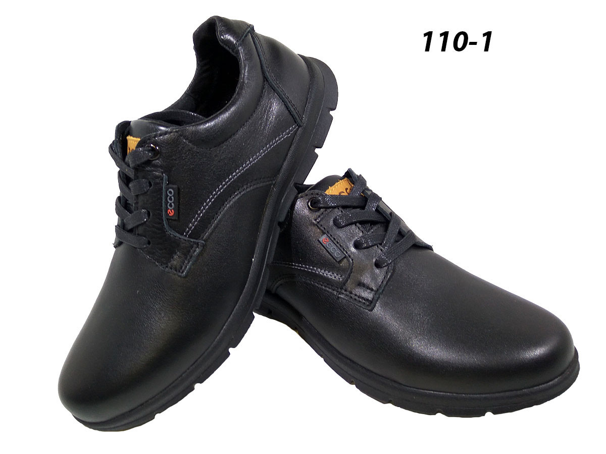 Туфли комфорт мужские натуральная кожа на шнуровке черные (110-1) 42 - фото 1 - id-p9415935