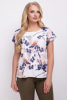 Футболка "Lada" пастельные розы шипы, белый