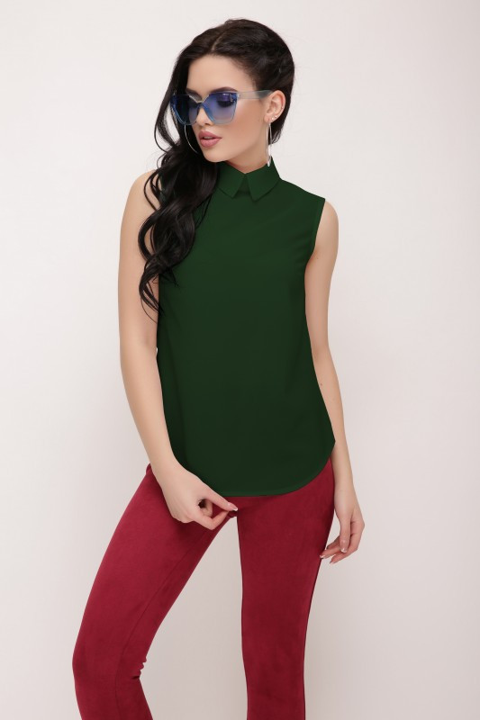 Блуза "Shelly" темно-зеленый - фото 1 - id-p9430802