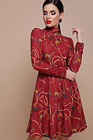 Ремешки-бабочки платье Эльнара д/р бордо