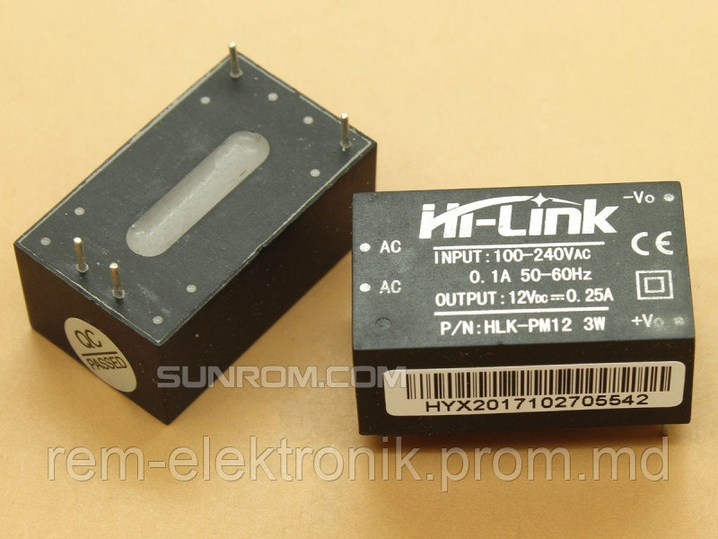 AC-DC, HLK-PM12 (12V 3W) - фото 1 - id-p9456659