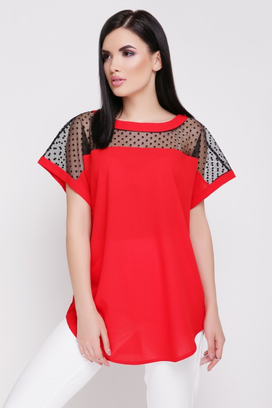 Блуза "Verona" красный - фото 1 - id-p9430750