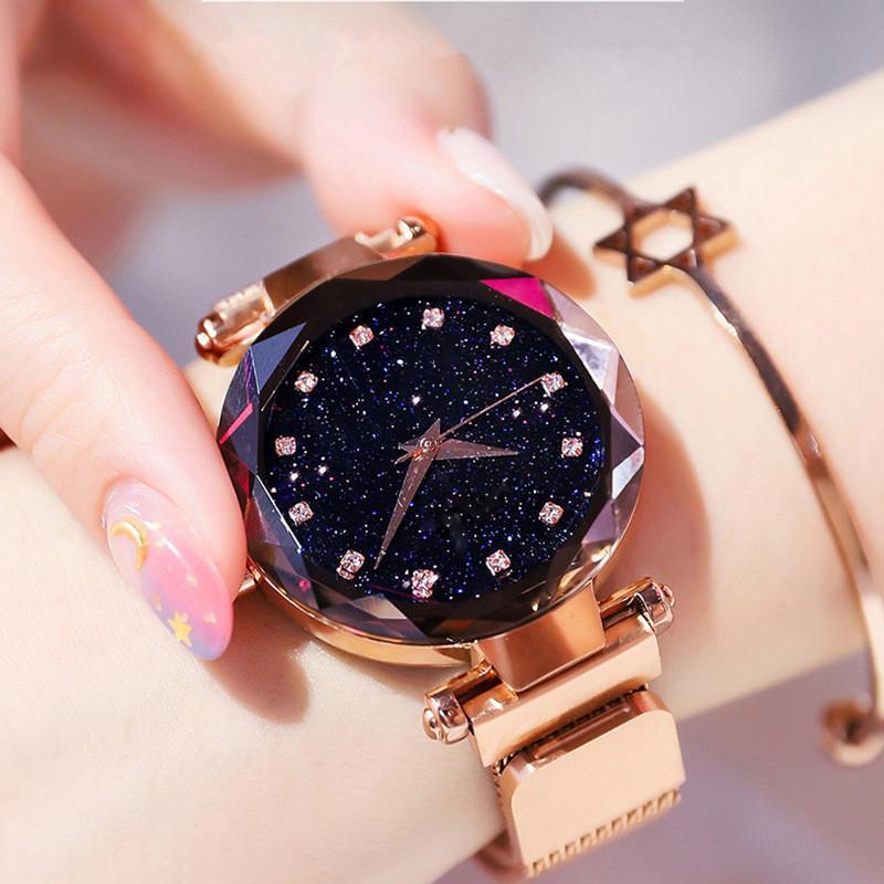 Популярная новинка - Часы Starry Sky Watch с магнитным ремешком + кошелёк - фото 1 - id-p9506842