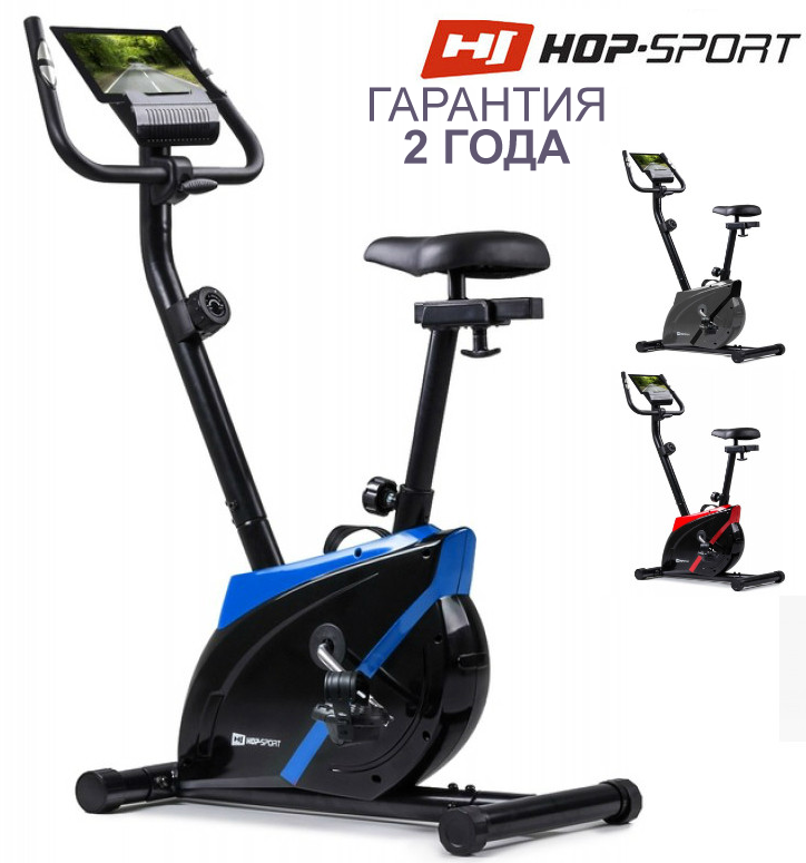 Магнитный велотренажер Hop-Sport HS-2070 Onyx blue до 120 кг. - фото 1 - id-p9509673