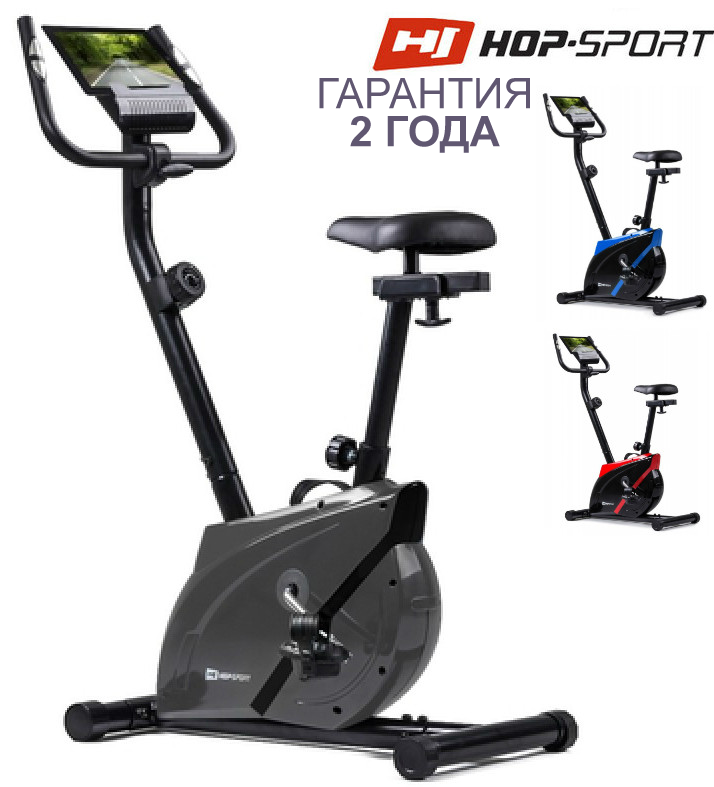 Магнитный велотренажер Hop-Sport HS-2070 Onyx grey до 120 кг. - фото 1 - id-p9509674