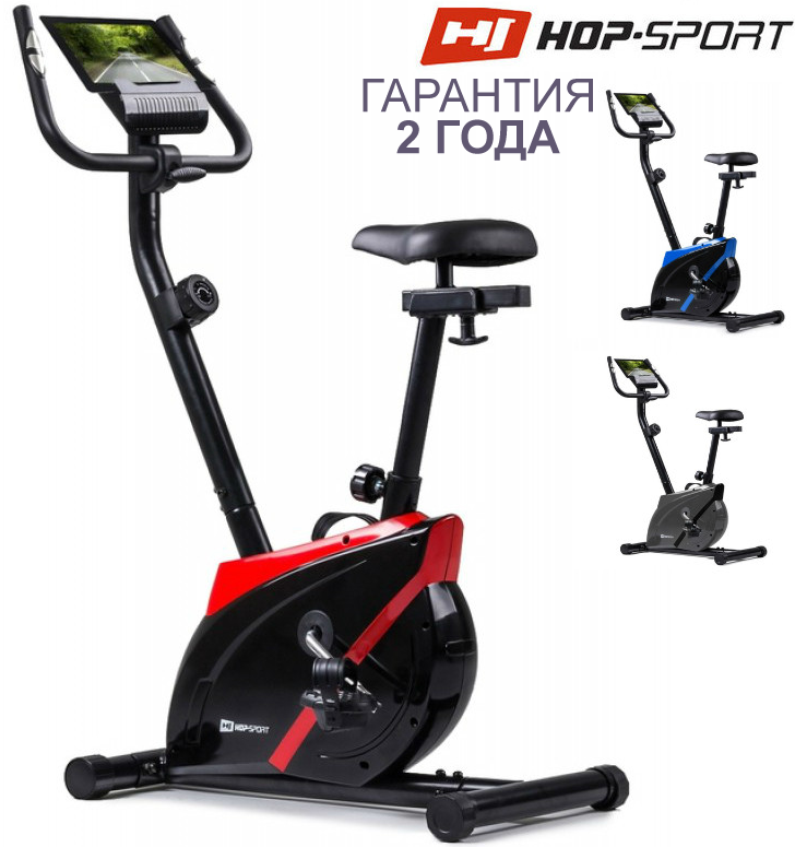 Магнитный велотренажер Hop-Sport HS-2070 Onyx red до 120 кг. - фото 1 - id-p9509675
