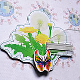 Стенд для рисунка и поделки с полочкой и магнитом Одуванчики, фото 2