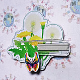 Стенд для рисунка и поделки с полочкой и магнитом Одуванчики, фото 4