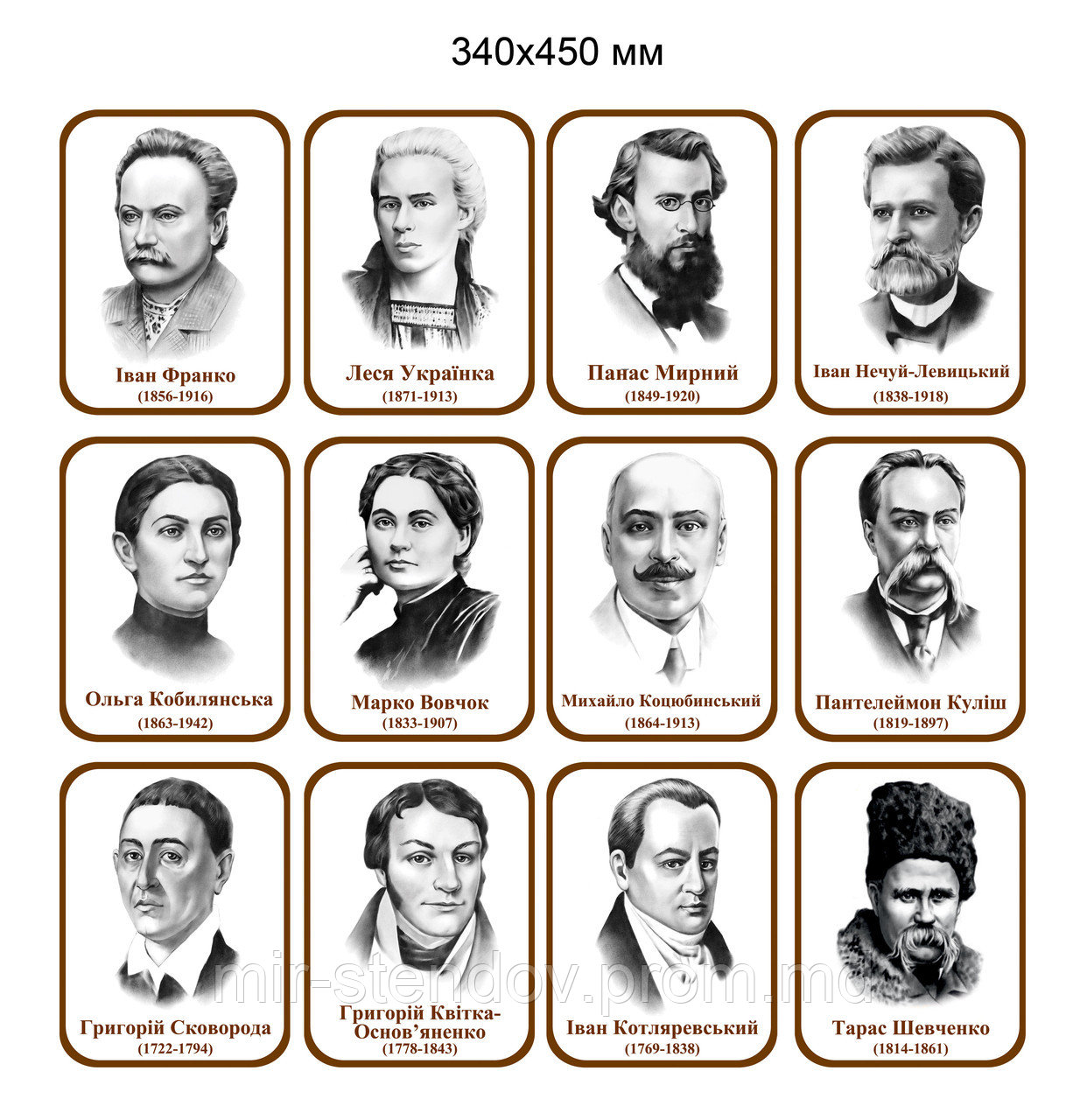 Портрети письменників та поетів України, фото 1