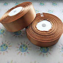 Лента атласная 25 мм Золото темное