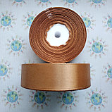 Лента атласная 25 мм Золото темное, фото 2