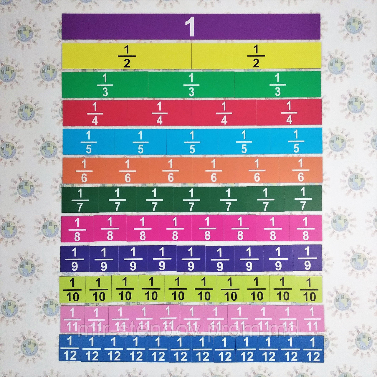 Дроби Набор магнитов для школьной доски, фото 1